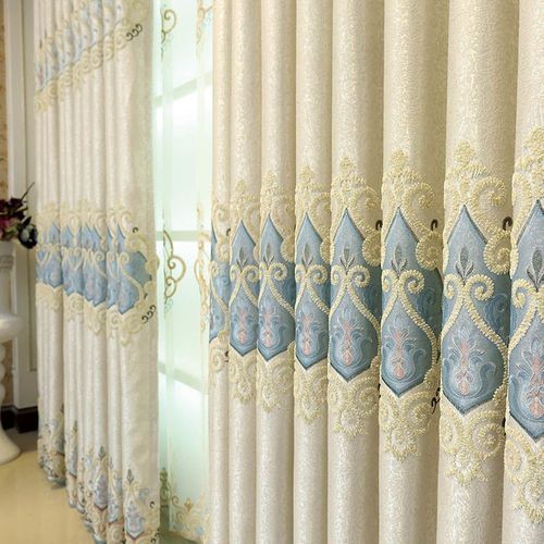 定制窗帘花纹新款窗帘遮光客厅卧室遮光欧式高端定型落地窗纱成品