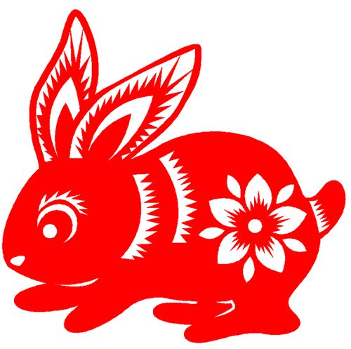 dc04兔子剪纸儿童幼儿园纸质生肖动物传统春节窗花贴纸画镂空成品