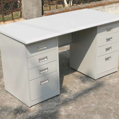 钢制办公桌家用电脑桌钢制工作台铁皮员工单人桌子办公室桌椅组合