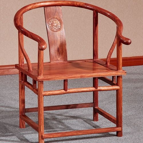 红木家具中式圈椅刺猬紫檀花梨木休闲椅实木靠背小椅子实木椅子