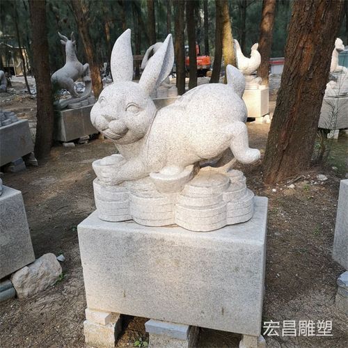 定制石雕十二生肖动物雕刻园林公园广场雕塑摆件石头动物景观雕塑15