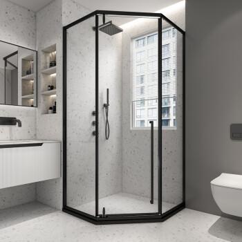 淋浴房钻石形型浴室沐浴房浴屏家用卫生间干湿分离玻璃隔断门