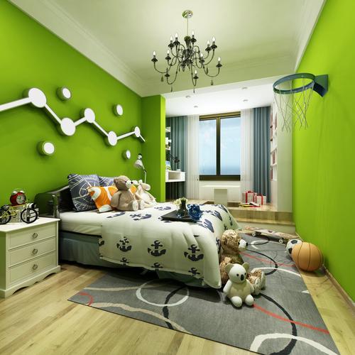 绿色是朝气蓬勃的充满希望的宝宝在这样的卧室代表每天都在希望中
