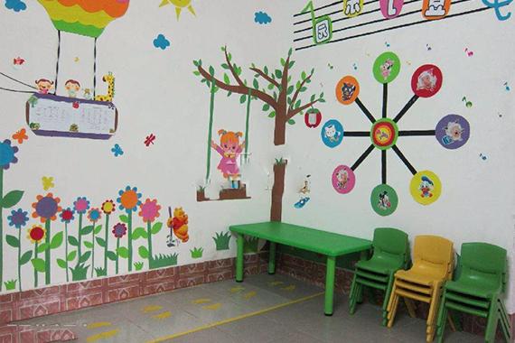 幼儿园小班教室环境布置萌萌小火车.幼儿园小班环境布置装修效果图.