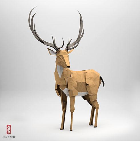 立体动物手工制作艺术之美让人惊艳纯手工的纸艺立体动物森林