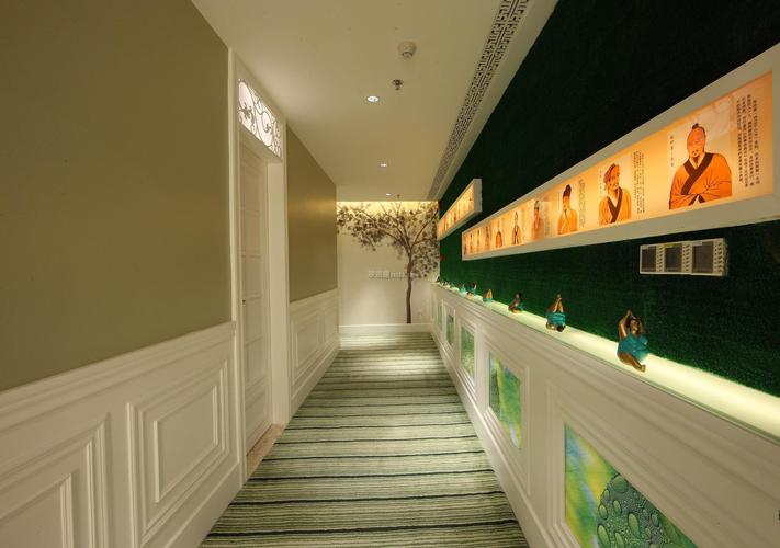 美容院走廊过道背景墙装饰设计实景图装信通网效果图