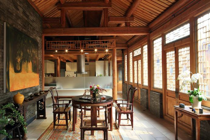 中式古典风格大户型木质老宅家居装修效果图