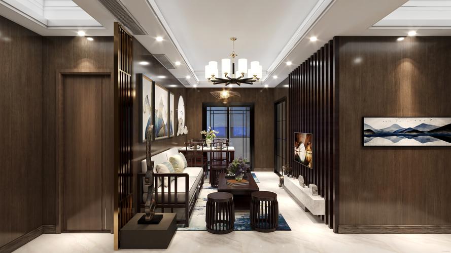 新中式风格客厅鞋柜中式现代客厅设计图片赏析