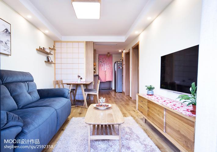 客厅沙发2装修效果图精选85平米二居客厅日式装修效