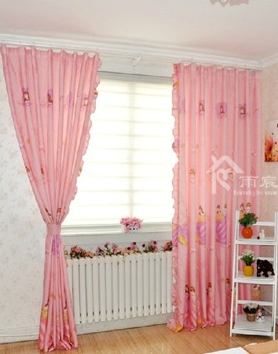 精选客厅粉色窗帘效果图设计图片赏析