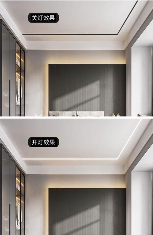 客厅吊顶黑色钛金led线形灯暗藏灯槽线条型灯带铝槽线性灯嵌入式平角