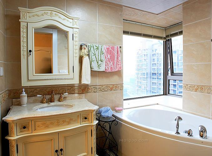 四室两厅韩式风格卫生间浴缸飘窗装修设计图片28