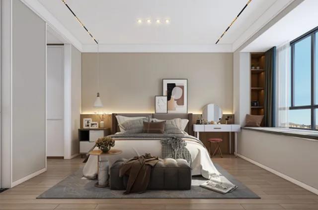 卧室用无主灯的设计风格能营造更舒适的空间提高房间层次感