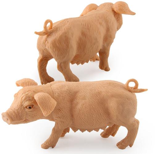 工厂直销动物世界仿真动物空心模型猪马牛羊早教益智科教模型玩具
