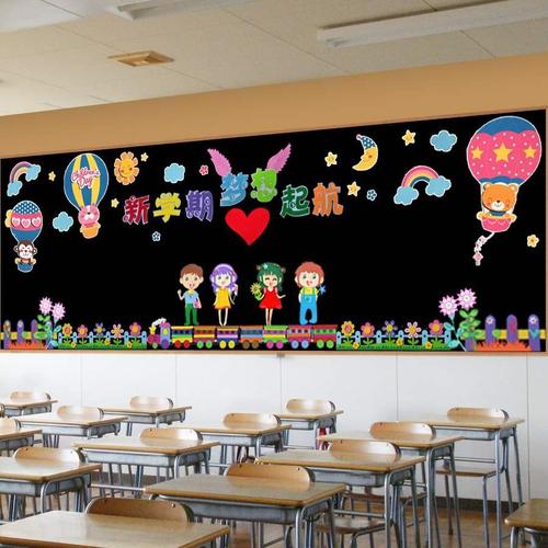 幼儿园文化主题开学装饰班级贴画国庆节黑板报墙布置教室墙小学