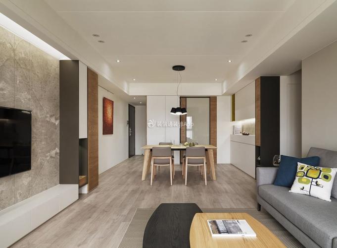 120平方米现代风格室内木地板装修效果图