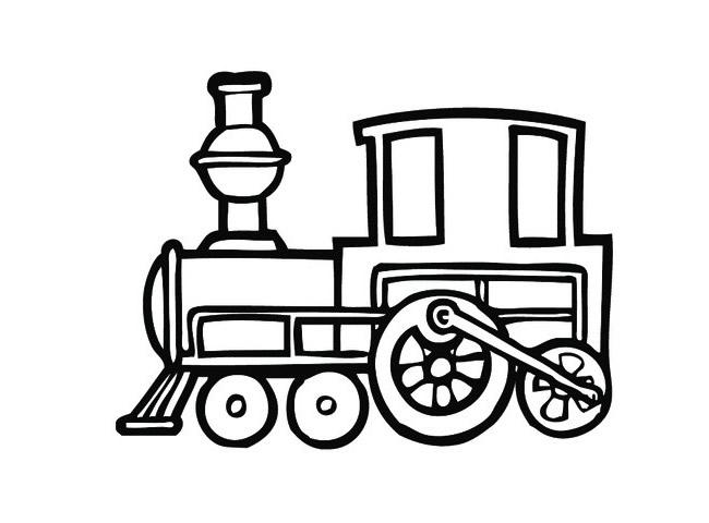 蒸汽火车的简单画法简笔画图片素材