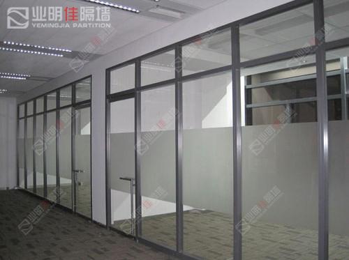 北京业明佳不锈钢玻璃隔断墙办公室隔断制作