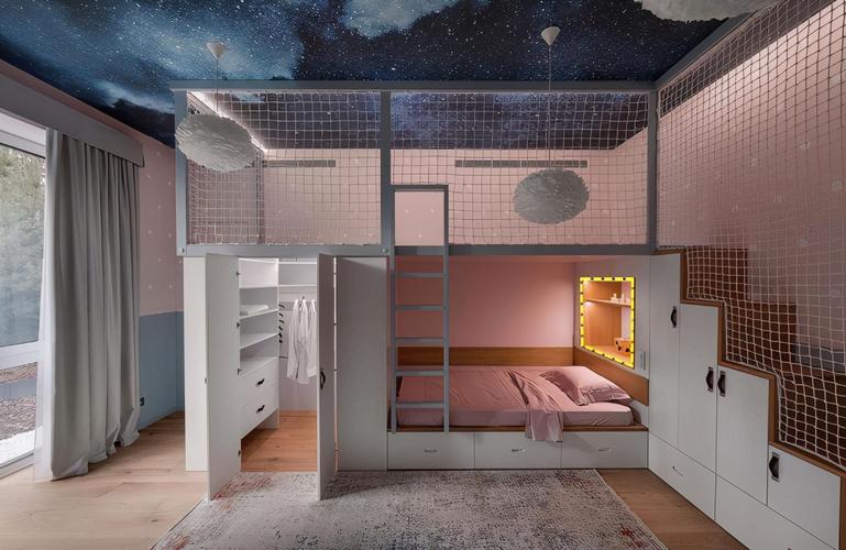 儿童房上下床设计方案这样的简直太精致了