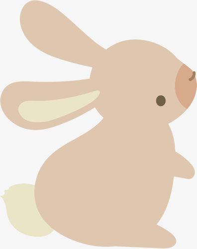 卡通手绘可爱小动物小兔子英文字母