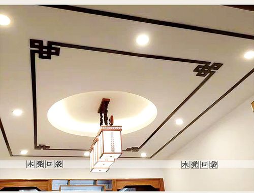 东阳新中式吊顶角花装饰线条实木镂空花格客厅天花吊顶角线对角边