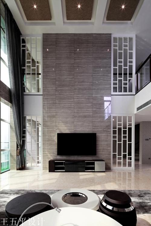 客厅镂空隔断瓷砖影视墙设计其他30m05设计图片赏析