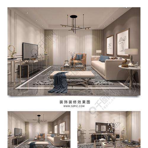 客厅室内环境3d效果图