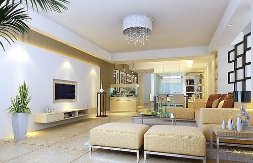 2012简约风格家庭客厅装修效果图