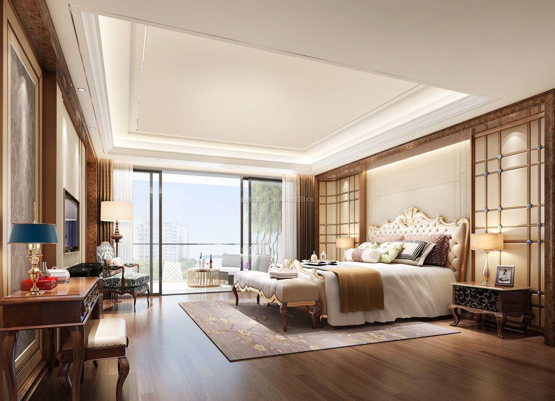 最新现代简欧风格别墅大卧室装修效果图案例