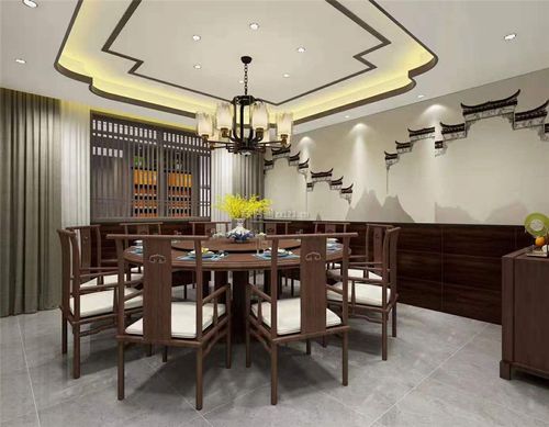 合肥金泰隆私房菜馆新中式风格200平米装修效果图案例