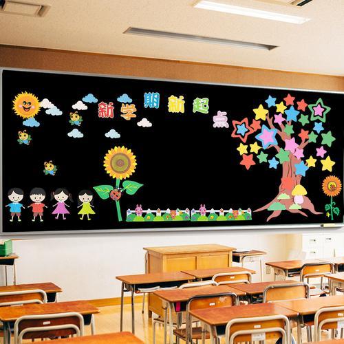 小学教室布置图片大全黑板报教室黑板报图片素材