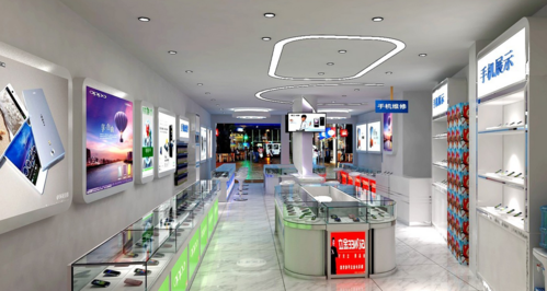 中国移动手机店装修设计效果图