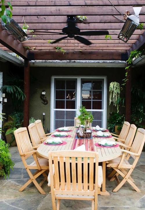 庭院设计舒适实用的庭院用餐区可以这样设计