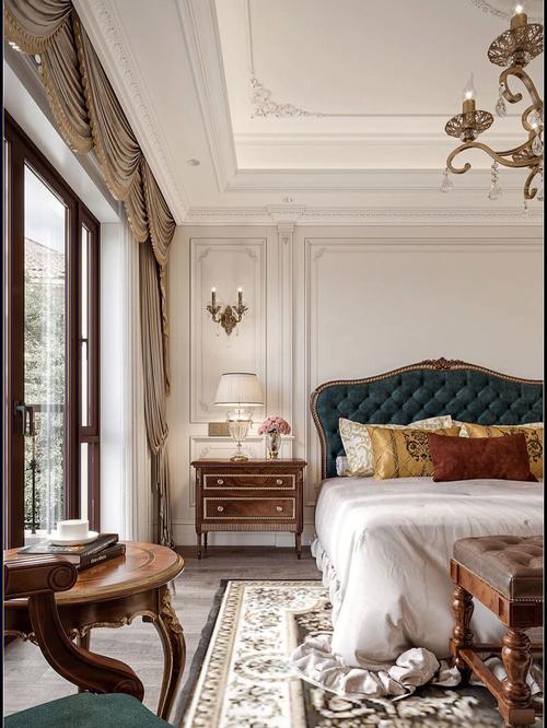 室内设计版一张封神复古欧式绝美卧室设计