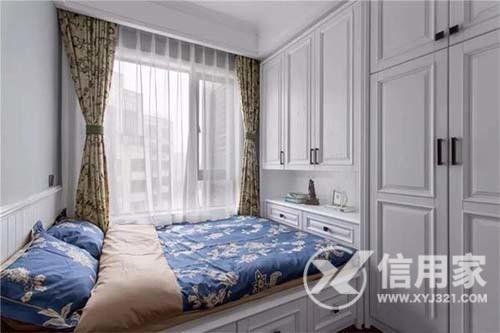小卧室的床和衣柜摆放效果图信用家装修网