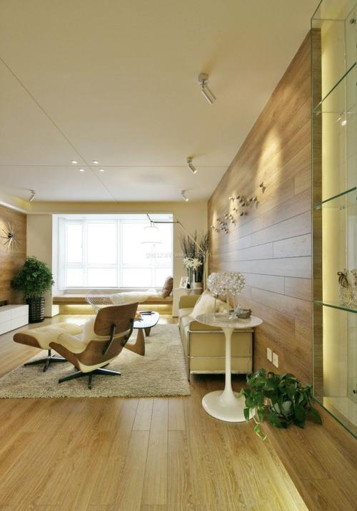 客厅设计木质背景墙装修效果图片