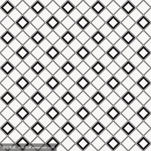 抽象极简的黑白菱形图案