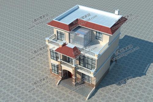 3款平屋顶设计的三层别墅设计图漂亮实用还洋气第1栋带地下室