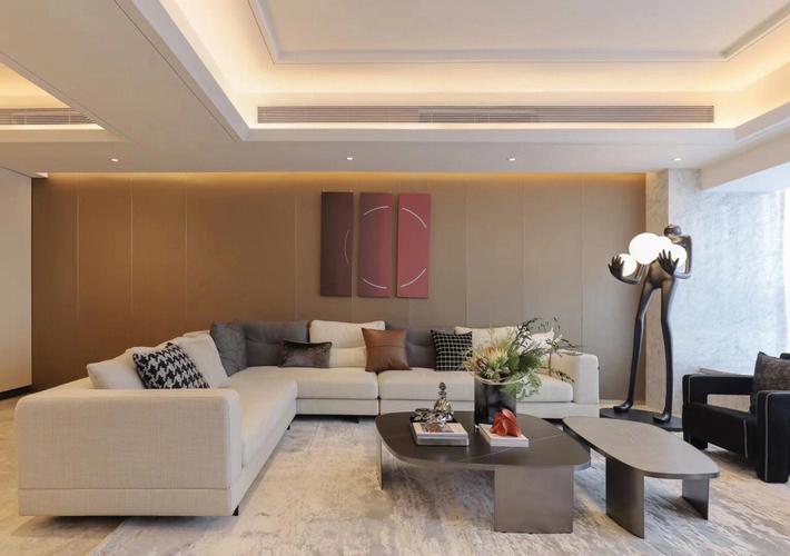 宁静的小窝饱和度低的色调和现代简约家具搭配带来满满高级感样板间