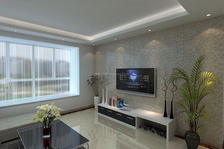家装客厅瓷砖电视背景墙效果图大全2022