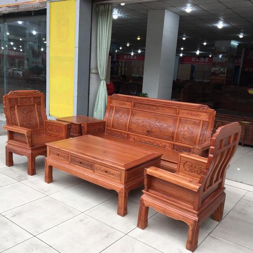 红木沙发菠萝格新古典新中式五件套宝座东阳红木实木家具特价