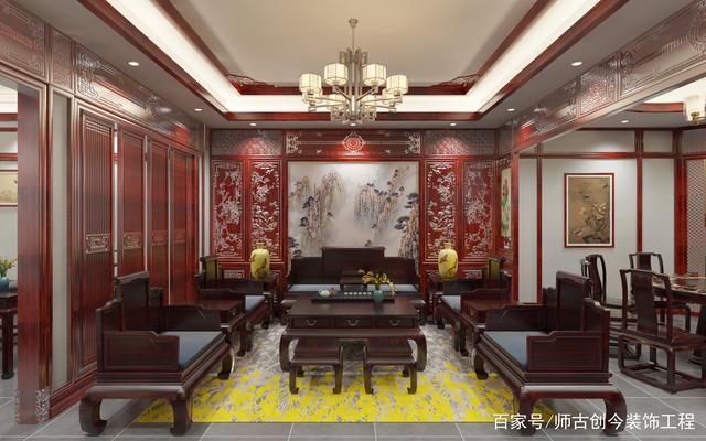中式红木装修表现出中国人对舒适居住的理解是一种属于中国人的美学.