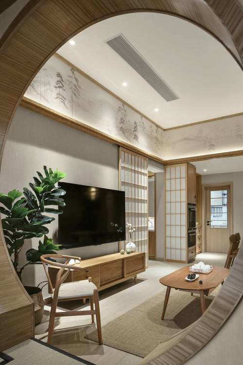 珑山居135平方米三居日式简约风格家装设计室内装修效果图