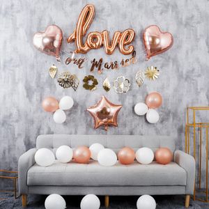 婚房装饰气球婚礼结婚房卧室创意浪漫求婚告白加厚玫瑰金背景墙
