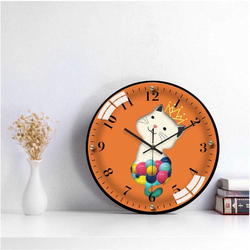 钟表静音儿童卡通小动动物挂钟客厅家用可爱挂钟
