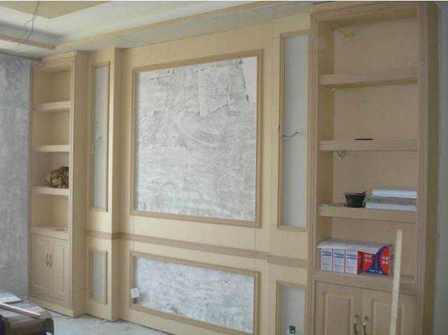 木工电视背景墙效果图淄博装修公司设计