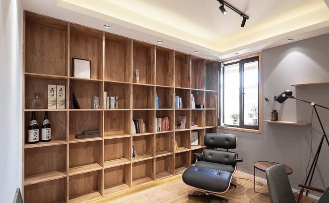 沙发墙后面是书房怎么设计好客厅连敞开式书房做镂空透明隔断效果图