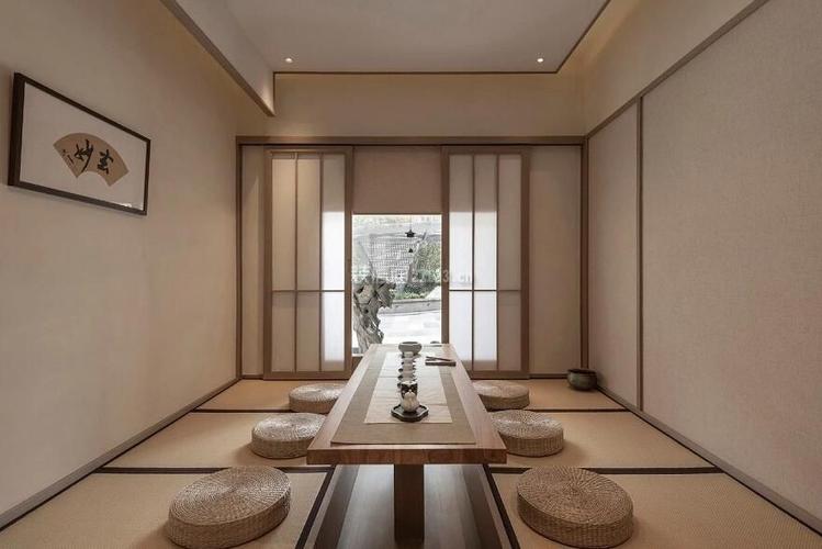 简约中式家庭茶室榻榻米设计装修效果图