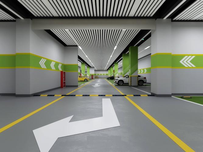 停车场3d效果图设计车库设计丨停车场设计