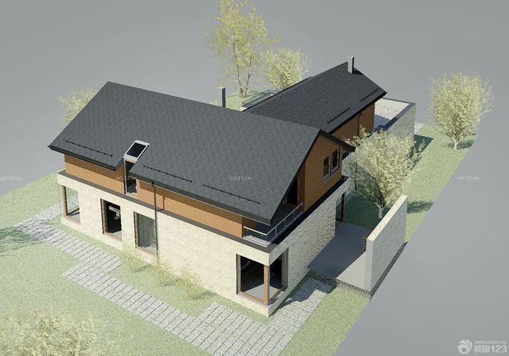 农村小型跃层楼房别墅设计图装修123效果图